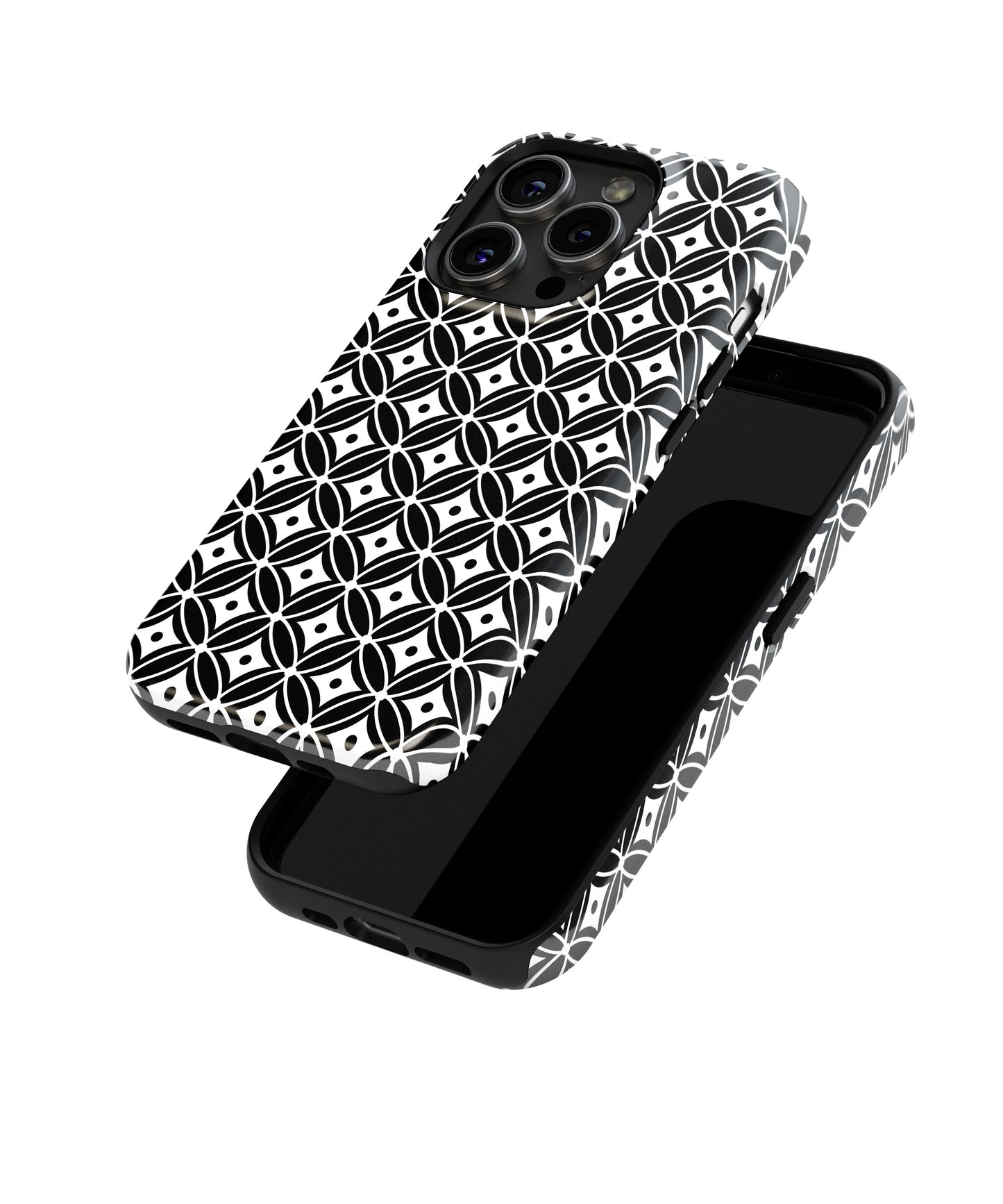 Tempting Shadows: Intriguing Black Lace - iPhone Case-Monochrome Seduction Case-Tousphone-Tough Case-iPhone 15 Pro Max-Tousphone