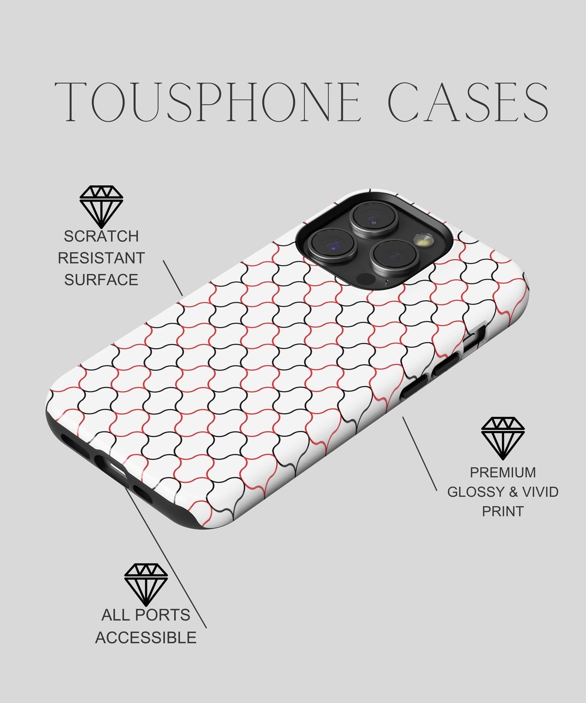 Whispered Odyssey - iPhone Case-Red Tempation Case-Tousphone-iPhone 15 Pro Max-Tousphone