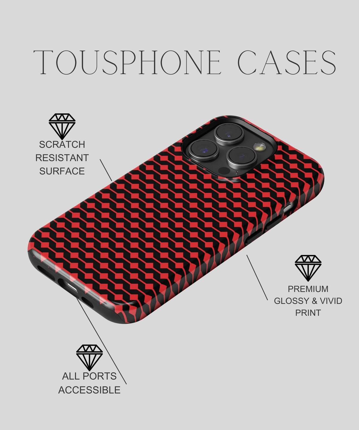 Whispered Splendor - iPhone Case-Red Tempation Case-Tousphone-iPhone 15 Pro Max-Tousphone