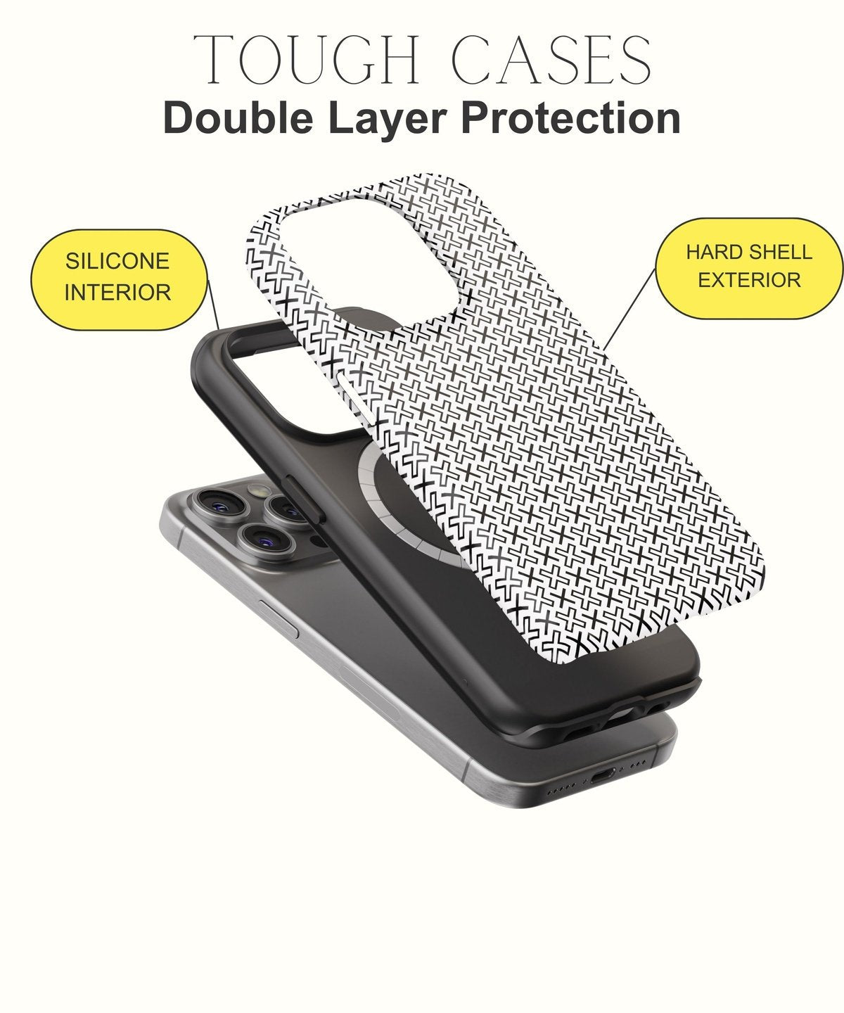 Whispering Delights: Exploring Monochrome Intricacies - iPhone Case-Monochrome Seduction Case-Tousphone-Tough Case-iPhone 15 Pro Max-Tousphone