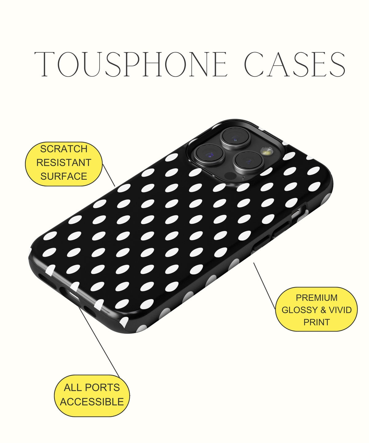 Whispering Elegance: Embracing Monochrome Sophistication - iPhone Case-Monochrome Seduction Case-Tousphone-Tough Case-iPhone 15 Pro Max-Tousphone