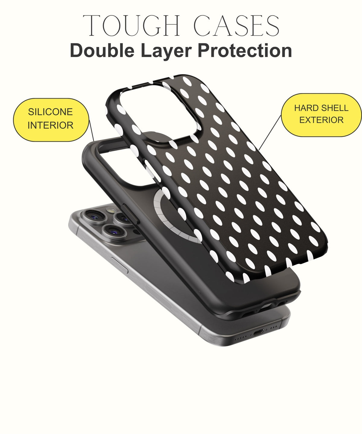 Whispering Elegance: Embracing Monochrome Sophistication - iPhone Case-Monochrome Seduction Case-Tousphone-Tough Case-iPhone 15 Pro Max-Tousphone