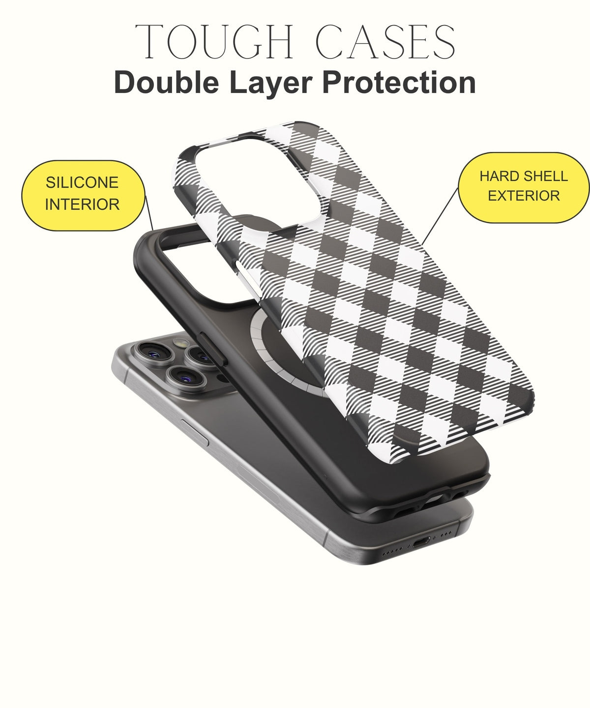 Whispering Radiance: Monochrome Brilliance Unveiled - iPhone Case-Monochrome Seduction Case-Tousphone-Tough Case-iPhone 15 Pro Max-Tousphone