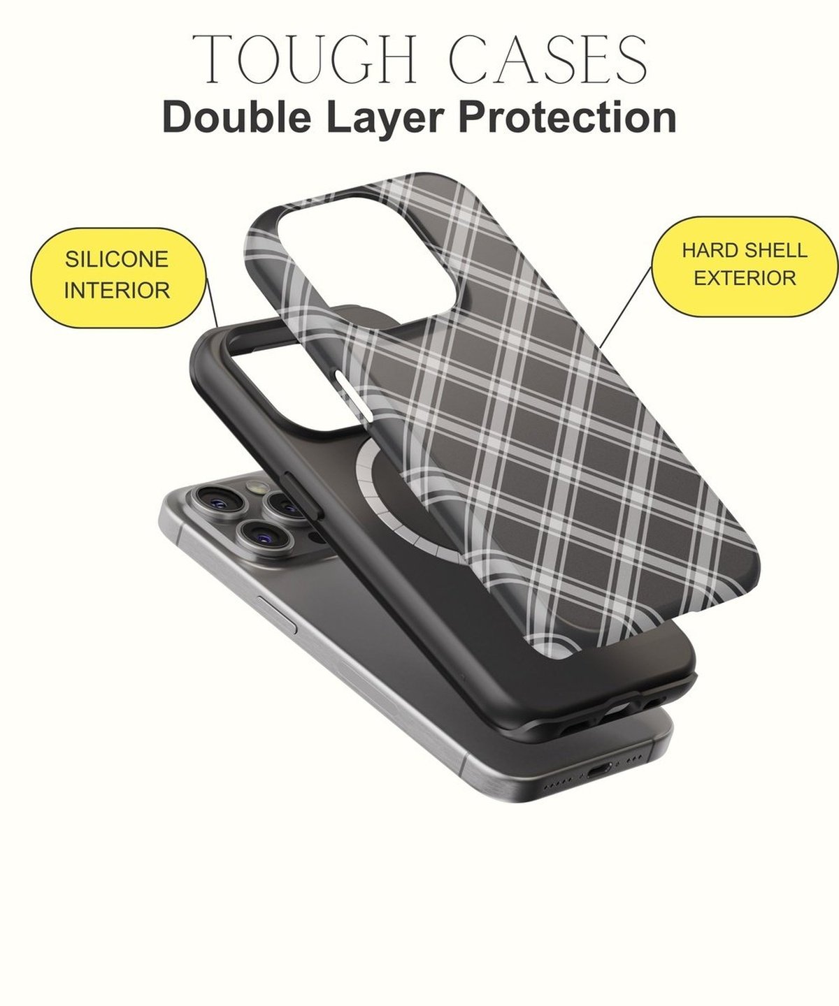 Whispering Shadows: Monochrome Intrigue Unveiled - iPhone Case-Monochrome Seduction Case-Tousphone-Tough Case-iPhone 15 Pro Max-Tousphone