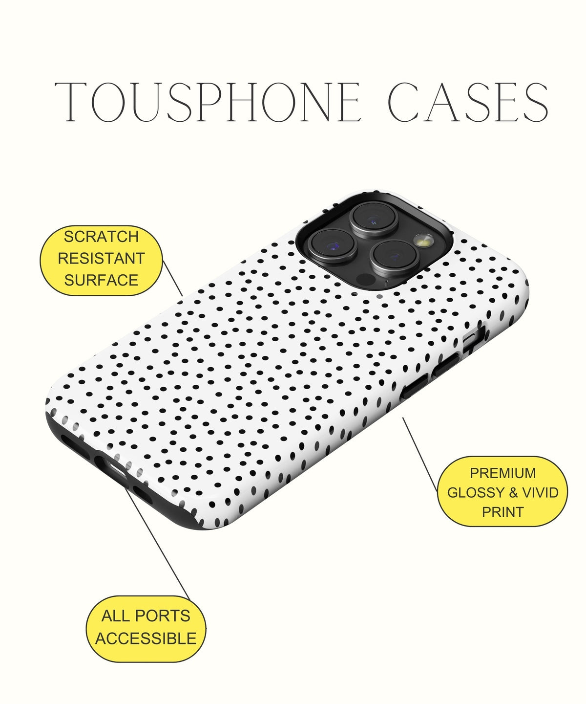 Whispering Temptation: Monochrome Fascinations - iPhone Case-Monochrome Seduction Case-Tousphone-Tough Case-iPhone 15 Pro Max-Tousphone