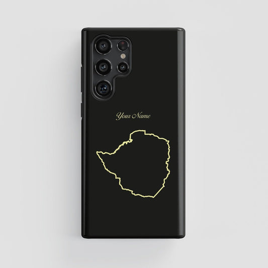 Zimbabwe Country Map - Samsung Galaxy S Case-Country Map Case-Tousphone-Galaxy S24 Ultra-Tough Case-Tousphone