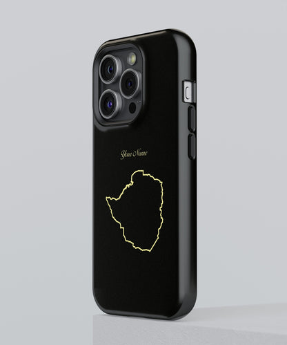 Zimbabwe Country Map - iPhone Case-Country Map Case-Tousphone-Tough Case-iPhone 15 Pro Max-Tousphone