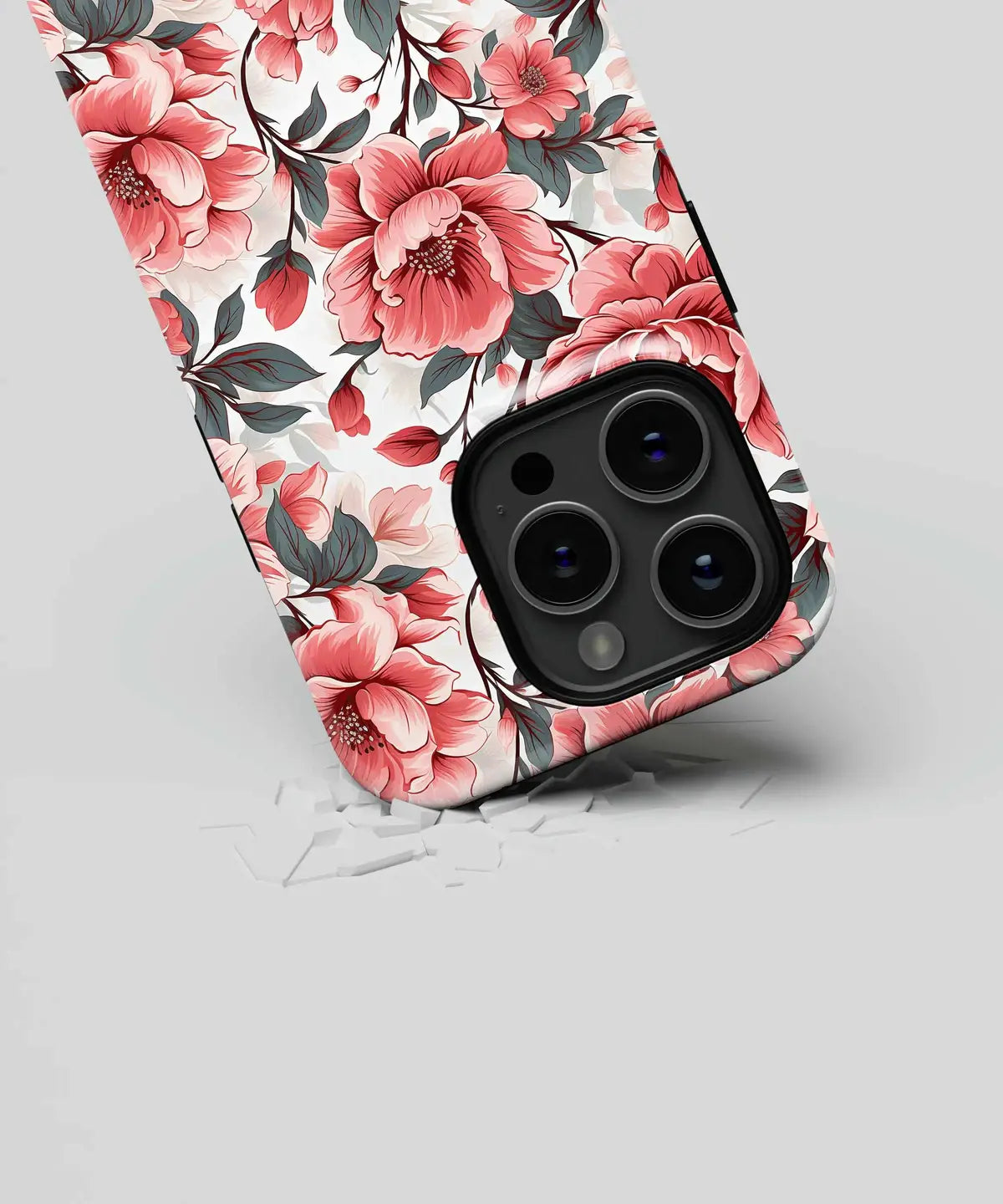 Aflame in Red Beauty of Scarlet Florals - iPhone Case-Tousphone