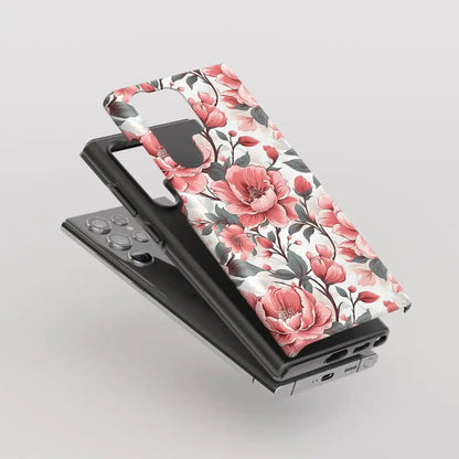 Aflame in Red Beauty of Scarlet Florals - Samsung Case-Tousphone