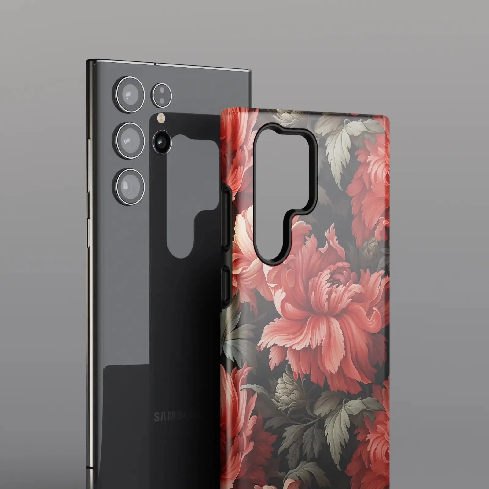 Crimson Blossoms A Red Floral Symphony - Samsung Case-Tousphone