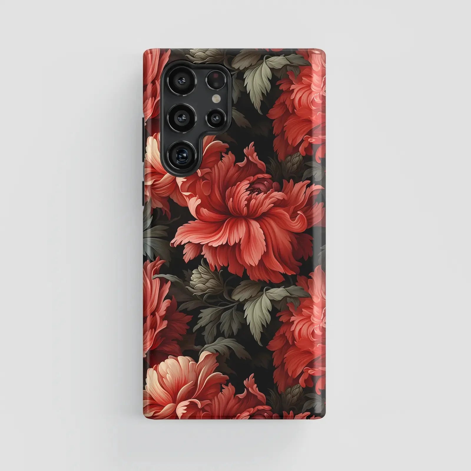 Crimson Blossoms A Red Floral Symphony - Samsung Case-Galaxy S24 Ultra-Tousphone