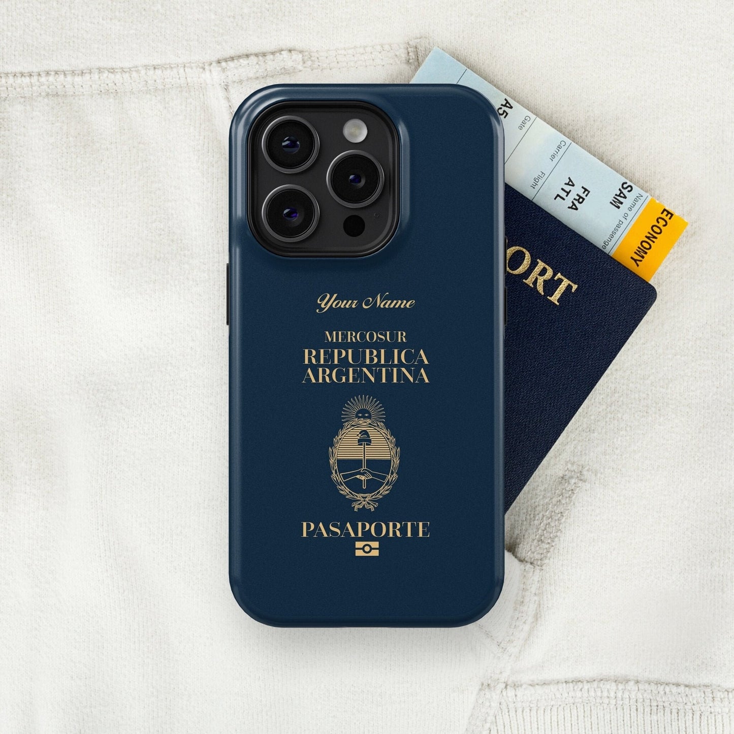 Argentina Passport - iPhone 15/14/13/12/X/Pro/Max/Plus, Tough Case, Travel Phone Cover, Personalized Phone Case , Designer Phone Case - tousphone