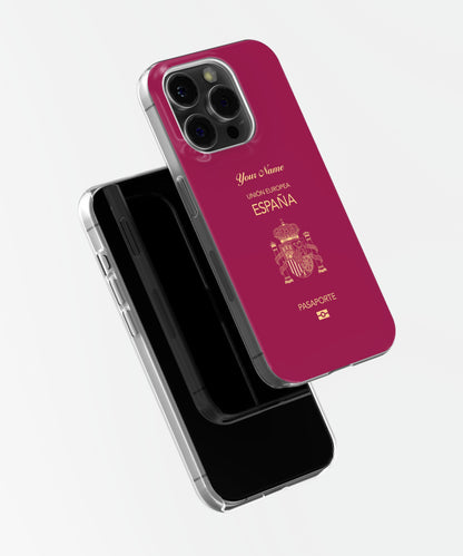 Spain Passport - iPhone 15/14/13/12/X/Pro/Max/Plus, Tough Case, Travel Phone Cover, Personalized Phone Case , Designer Phone Case - tousphone