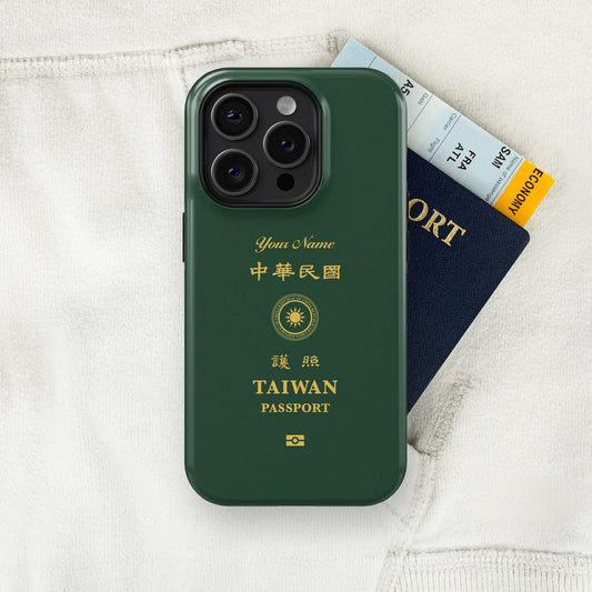 Taiwan Passport - iPhone 15/14/13/12/X/Pro/Max/Plus, Tough Case, Travel Phone Cover, Personalized Phone Case, Designer Phone Case - tousphone