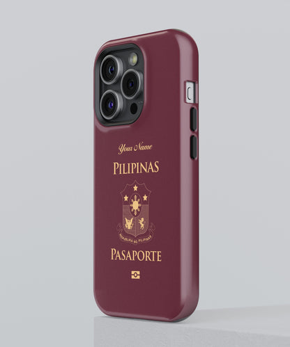 Philippine Passport - iPhone 15/14/13/12/X/Pro/Max/Plus, Tough Case, Travel Phone Cover, Personalized Phone Case, Designer Phone Case - tousphone