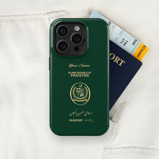 Pakistan Passport - iPhone 15/14/13/12/X/Pro/Max/Plus, Tough Case, Travel Phone Cover, Personalized Phone Case , Designer Phone Case - tousphone