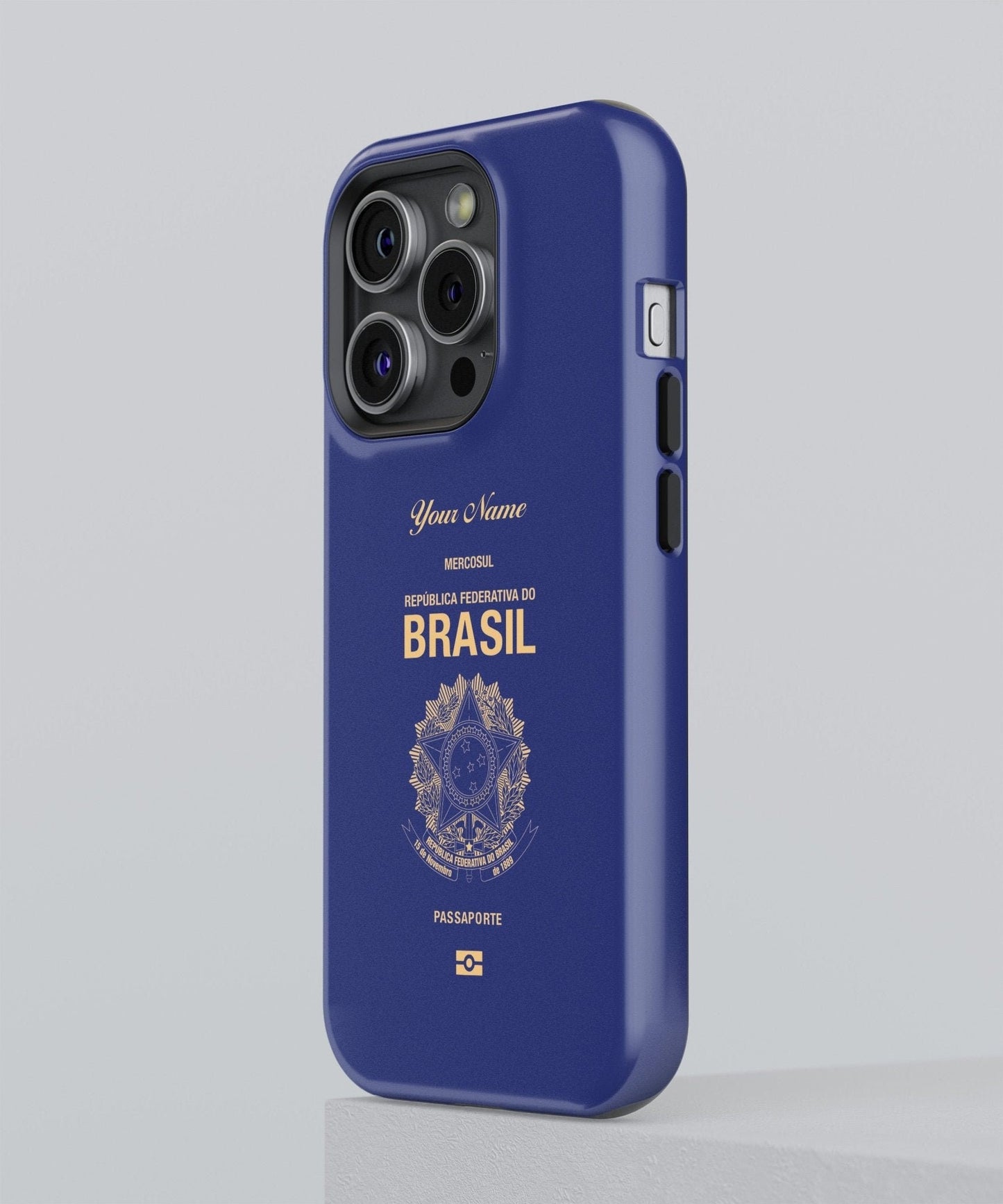 Brazil Passport - iPhone 15/14/13/12/X/Pro/Max/Plus, Tough Case, Travel Phone Cover, Personalized Phone Case , Designer Phone Case - tousphone