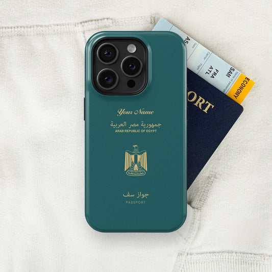 Egypt Passport - iPhone 15/14/13/12/X/Pro/Max/Plus, Tough Case, Travel Phone Cover, Personalized Phone Case , Designer Phone Case - tousphone