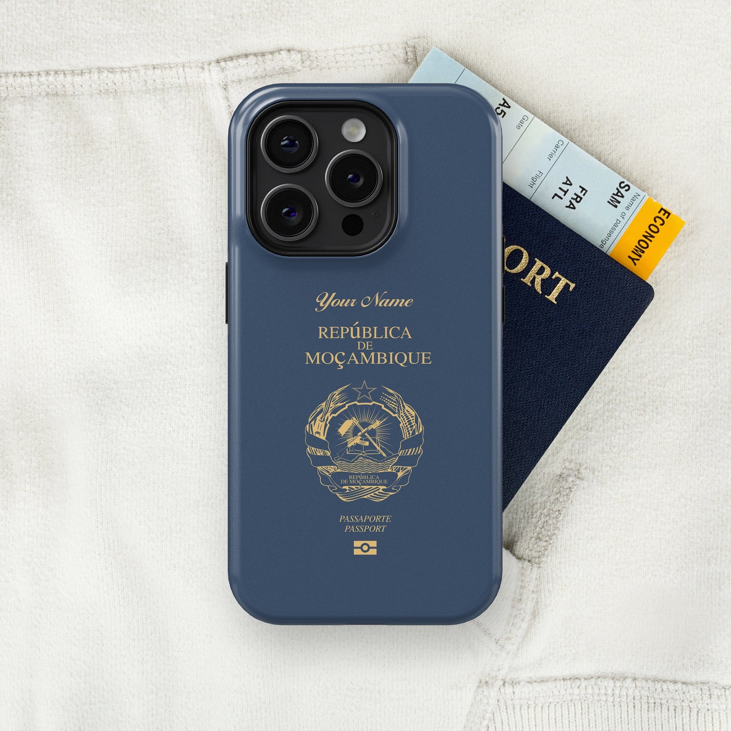 Mozambique Passport - iPhone 15/14/13/12/X/Pro/Max/Plus, Tough Case, Travel Phone Cover, Personalized Phone Case, Designer Phone Case - tousphone