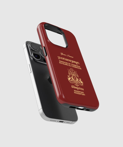 Cambodia Passport - iPhone 15/14/13/12/X/Pro/Max/Plus, Tough Case, Travel Phone Cover, Personalized Phone Case, Designer Phone Case - tousphone