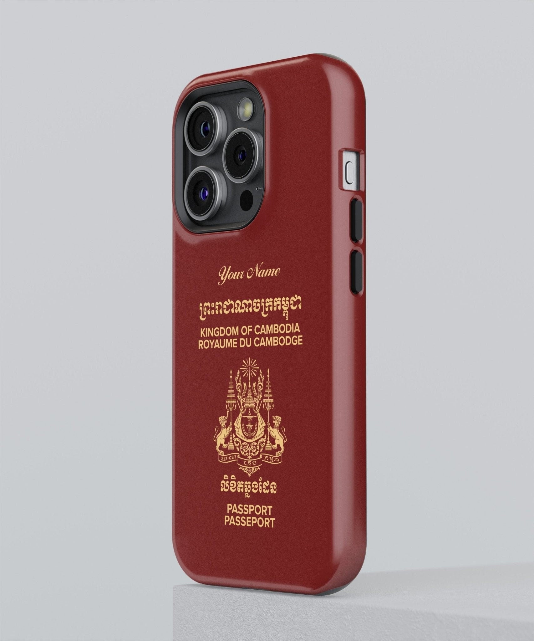 Cambodia Passport - iPhone 15/14/13/12/X/Pro/Max/Plus, Tough Case, Travel Phone Cover, Personalized Phone Case, Designer Phone Case - tousphone