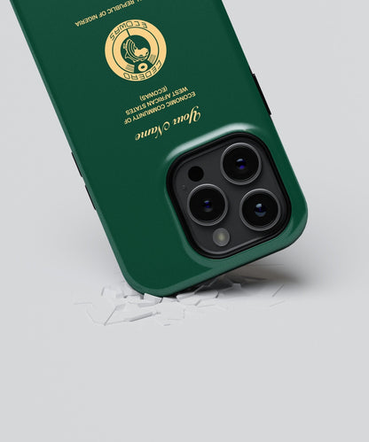 Nigeria Passport - iPhone Case, iPhone 15, 14, 13, 13, Pro Max, Plus, Passport Phone Case, Travel Phone Case, MagSafe Case - tousphone