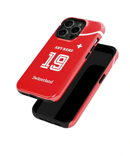 Switzerland Color Football Fan - iPhone Case