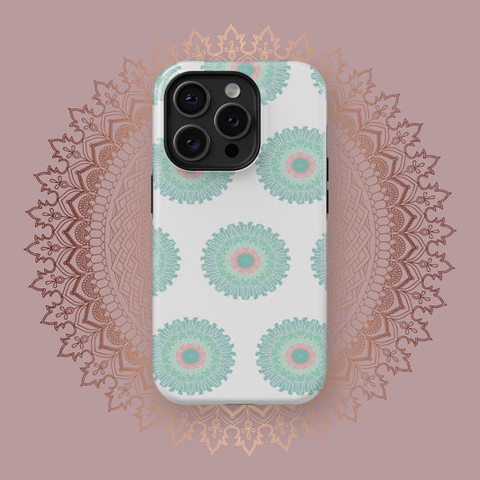 Vibrant Orbits of Mandala - iPhone Case