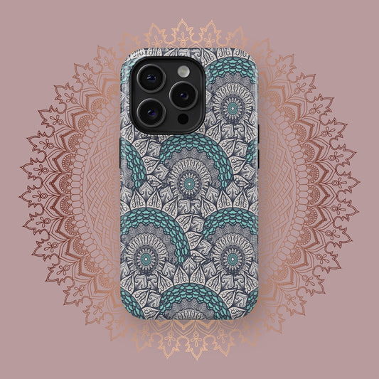 Vibrant Yantra Patterns - iPhone Case