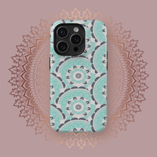 Whirling Mandalic Hues - iPhone Case