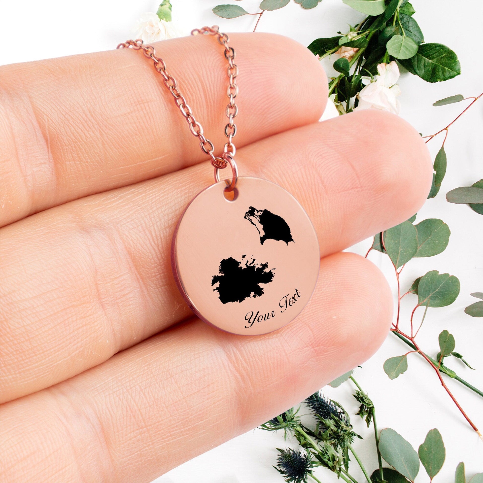 Antigua and Barbuda Country Map Necklace, Your Name Necklace, Minimalist Necklace, Personalized Gift, Silver Necklace, Gift For Him Her