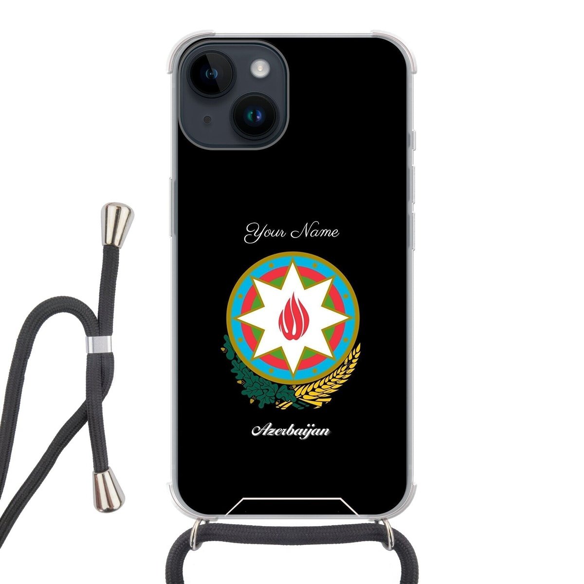 Azerbaijan National Emblem Crossbody Phone Case