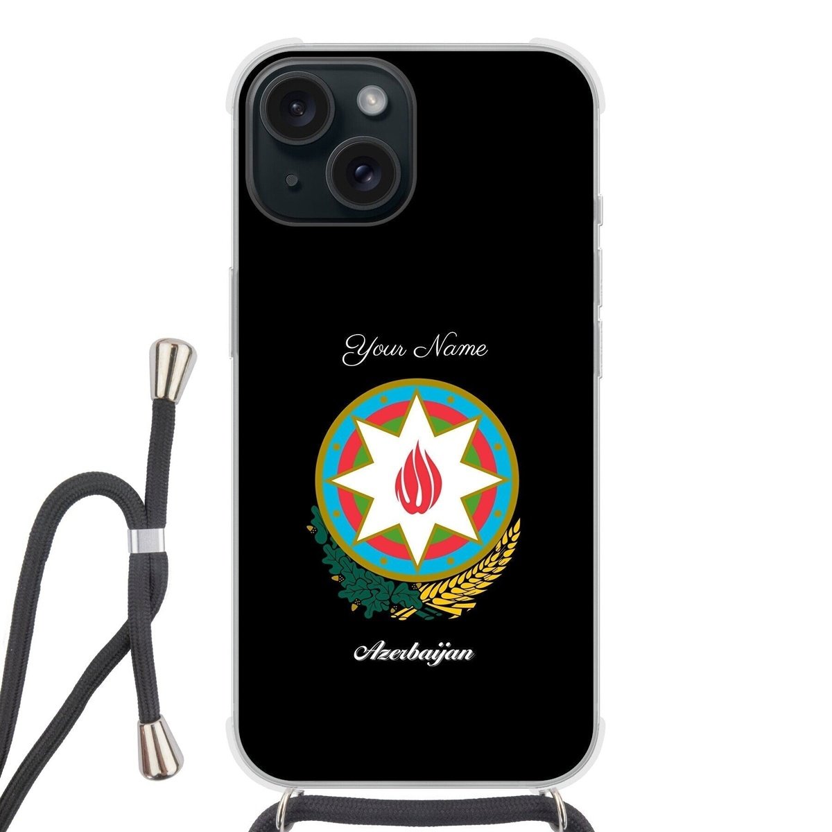 Azerbaijan National Emblem Crossbody Phone Case