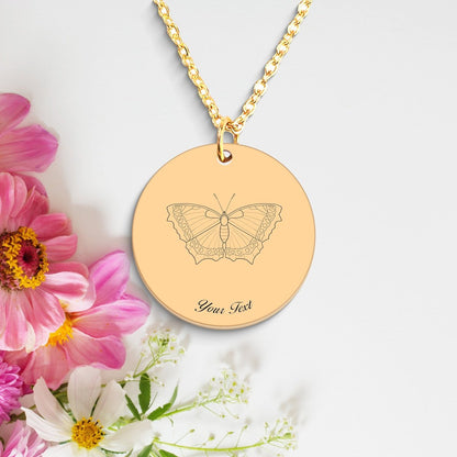 Butterfly 14k Gold Necklace, Your Name Necklace, Minimalist Necklace, Personalized Gift, Silver Necklace, Gift For Him Her