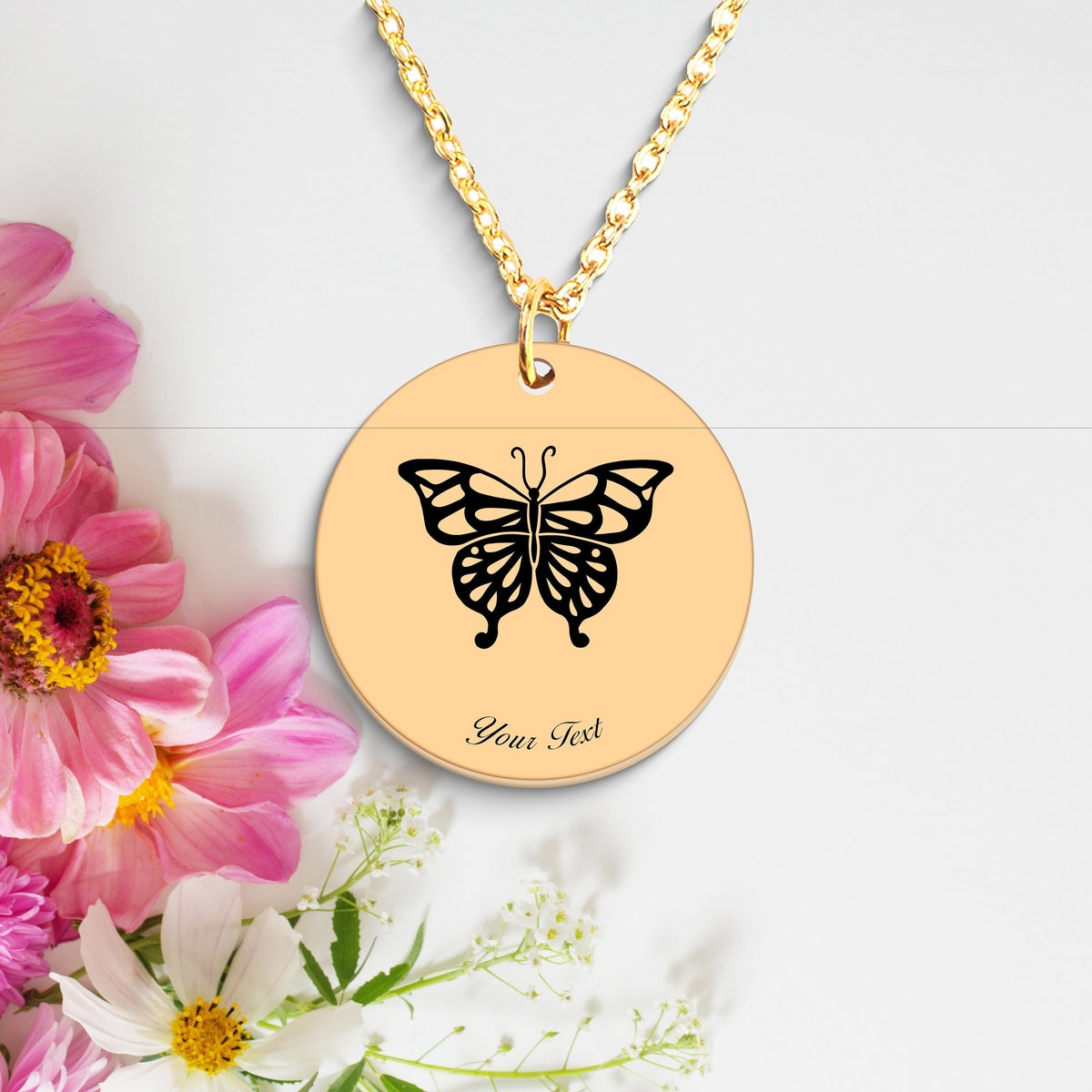 Butterfly Necklace, Your Name Necklace, Minimalist Necklace, Personalized Gift, Silver Necklace, Gift For Him Her