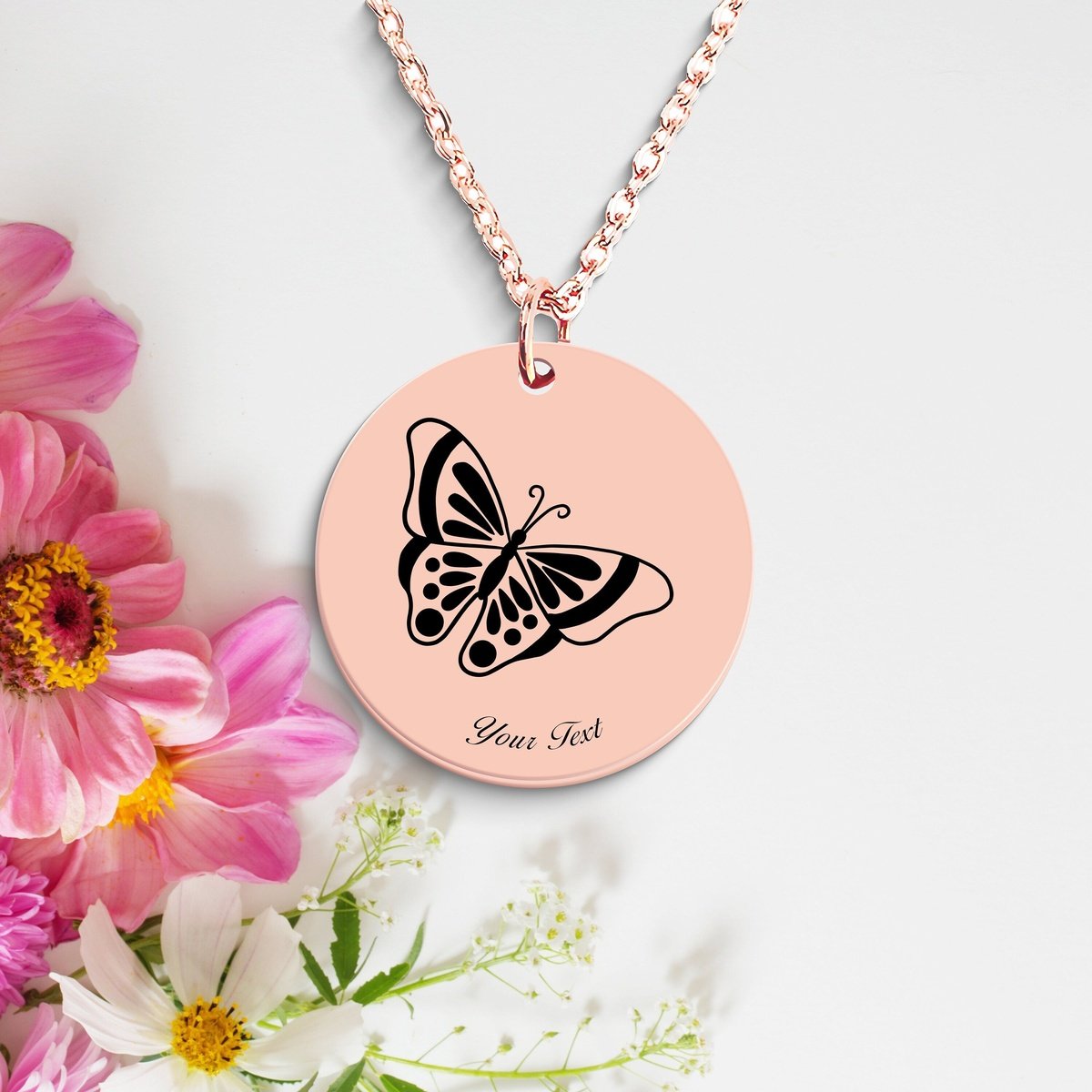 Butterfly Necklace, Your Name Necklace, Minimalist Necklace, Personalized Gift, Silver Necklace, Gift For Him Her