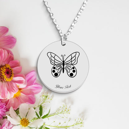 Butterfly Necklace, Your Name Necklace, Minimalist Necklace, Personalized Gift, Silver Necklace, Gift For Him Her