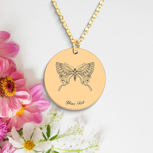 Butterfly Necklace, Your Name Necklace, Minimalist Necklace, Personalized Gift, Silver Necklace, Gift For Him Her