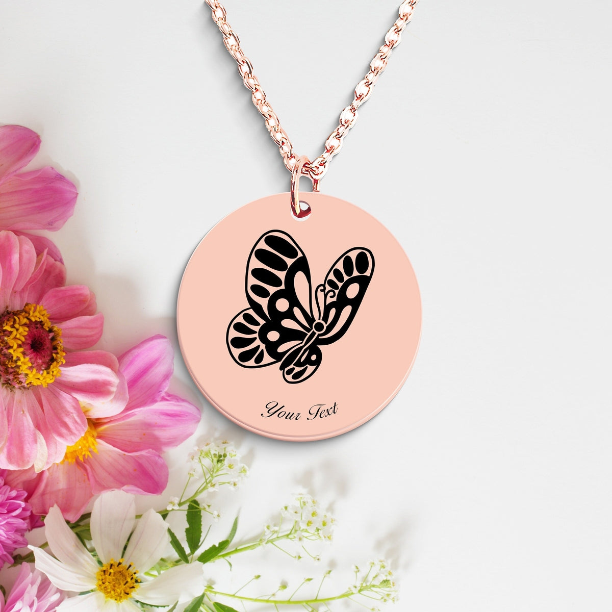 Butterfly Necklace, Your Name Necklace, Minimalist Necklace, Personalized Gift, Silver Necklace, Gift For Him Her