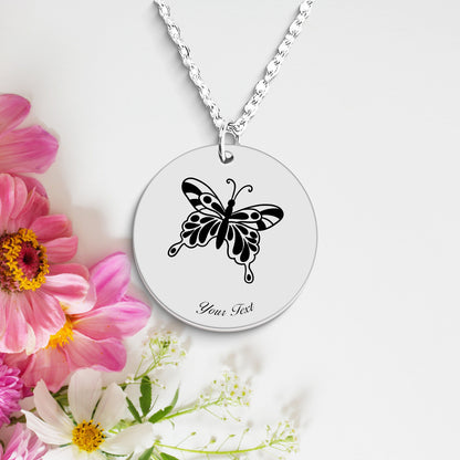 Butterfly Necklace, Your Name Necklace, Minimalist Necklace, Personalized Gift, Silver Necklace, Gift For Him Her