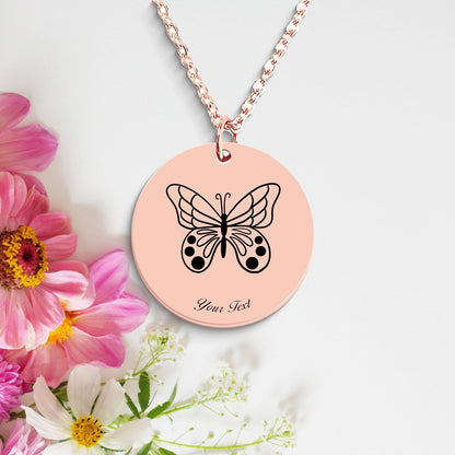 Butterfly Necklace, Your Name Necklace, Minimalist Necklace, Personalized Gift, Silver Necklace, Gift For Him Her