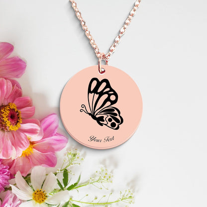 Butterfly Necklace, Your Name Necklace, Minimalist Necklace, Personalized Gift, Silver Necklace, Gift For Him Her