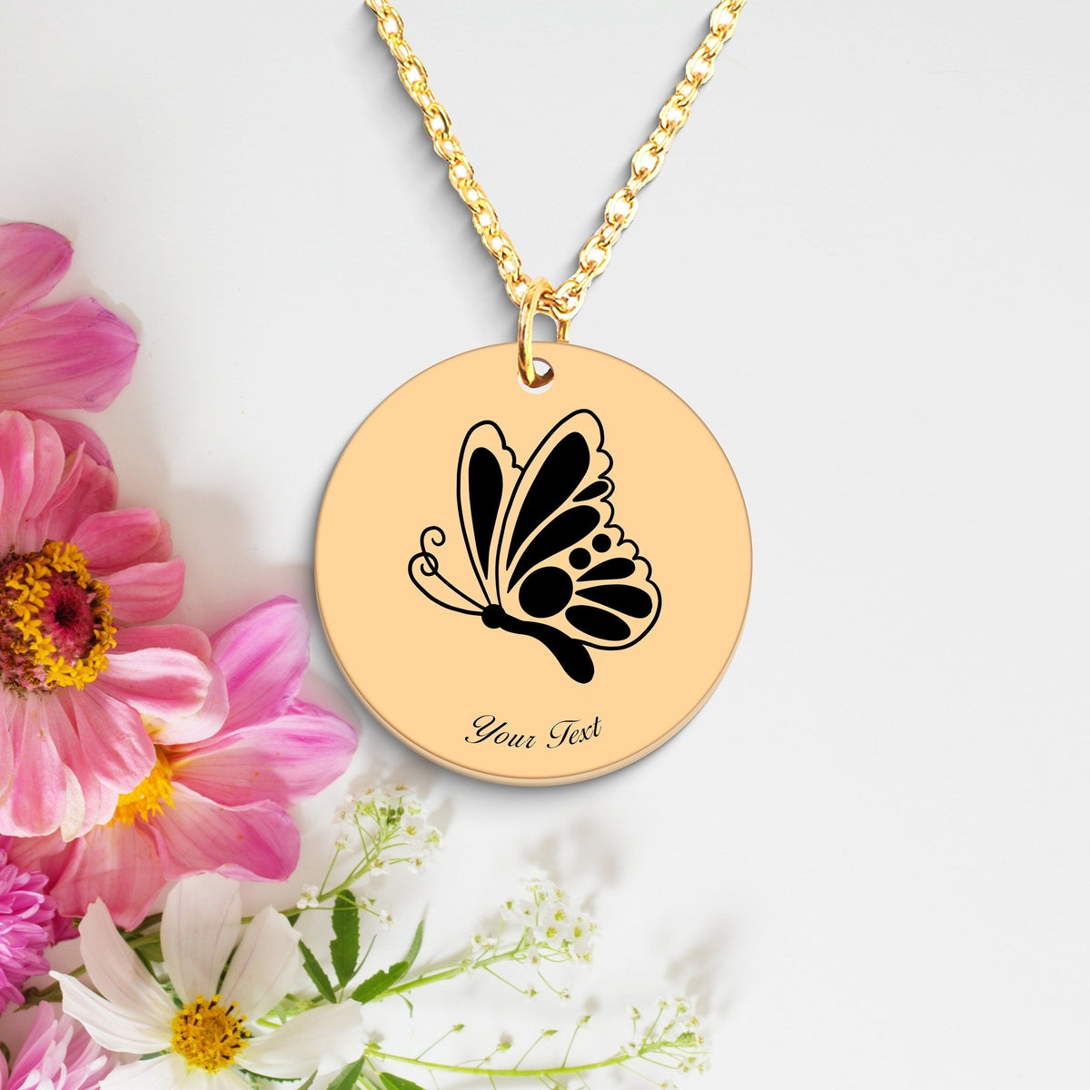 Butterfly Necklace, Your Name Necklace, Minimalist Necklace, Personalized Gift, Silver Necklace, Gift For Him Her