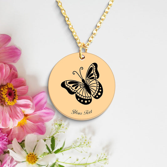 Butterfly Necklace, Your Name Necklace, Minimalist Necklace, Personalized Gift, Silver Necklace, Gift For Him Her