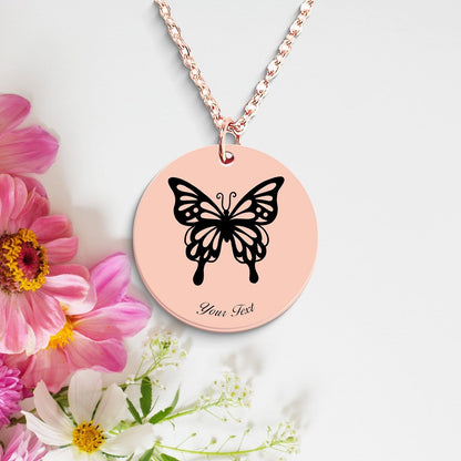 Butterfly Necklace, Your Name Necklace, Minimalist Necklace, Personalized Gift, Silver Necklace, Gift For Him Her