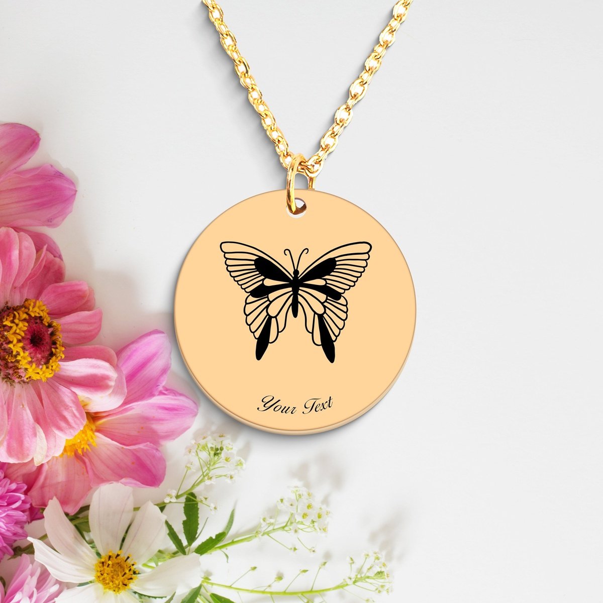 Butterfly Necklace, Your Name Necklace, Minimalist Necklace, Personalized Gift, Silver Necklace, Gift For Him Her