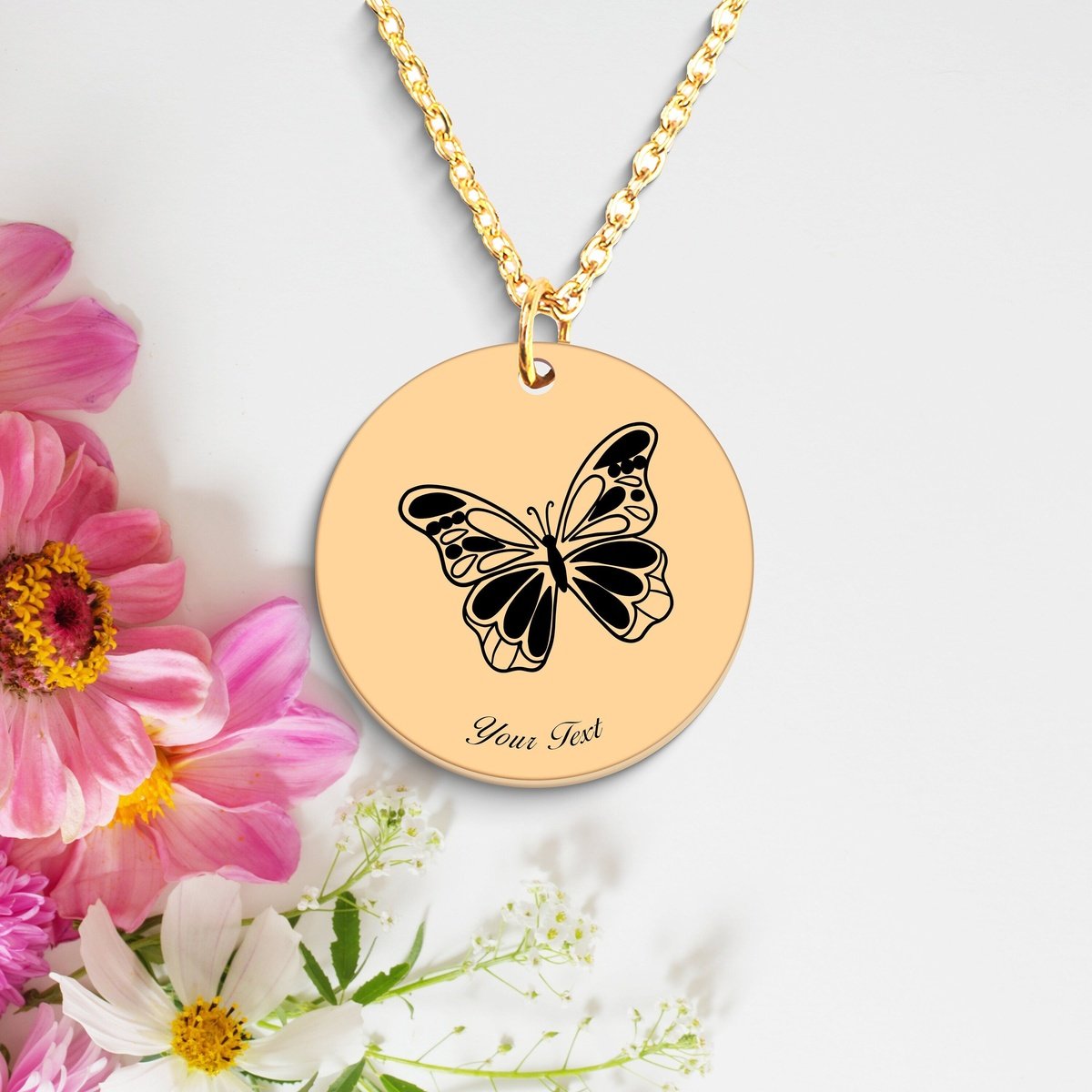 Butterfly Necklace, Your Name Necklace, Minimalist Necklace, Personalized Gift, Silver Necklace, Gift For Him Her