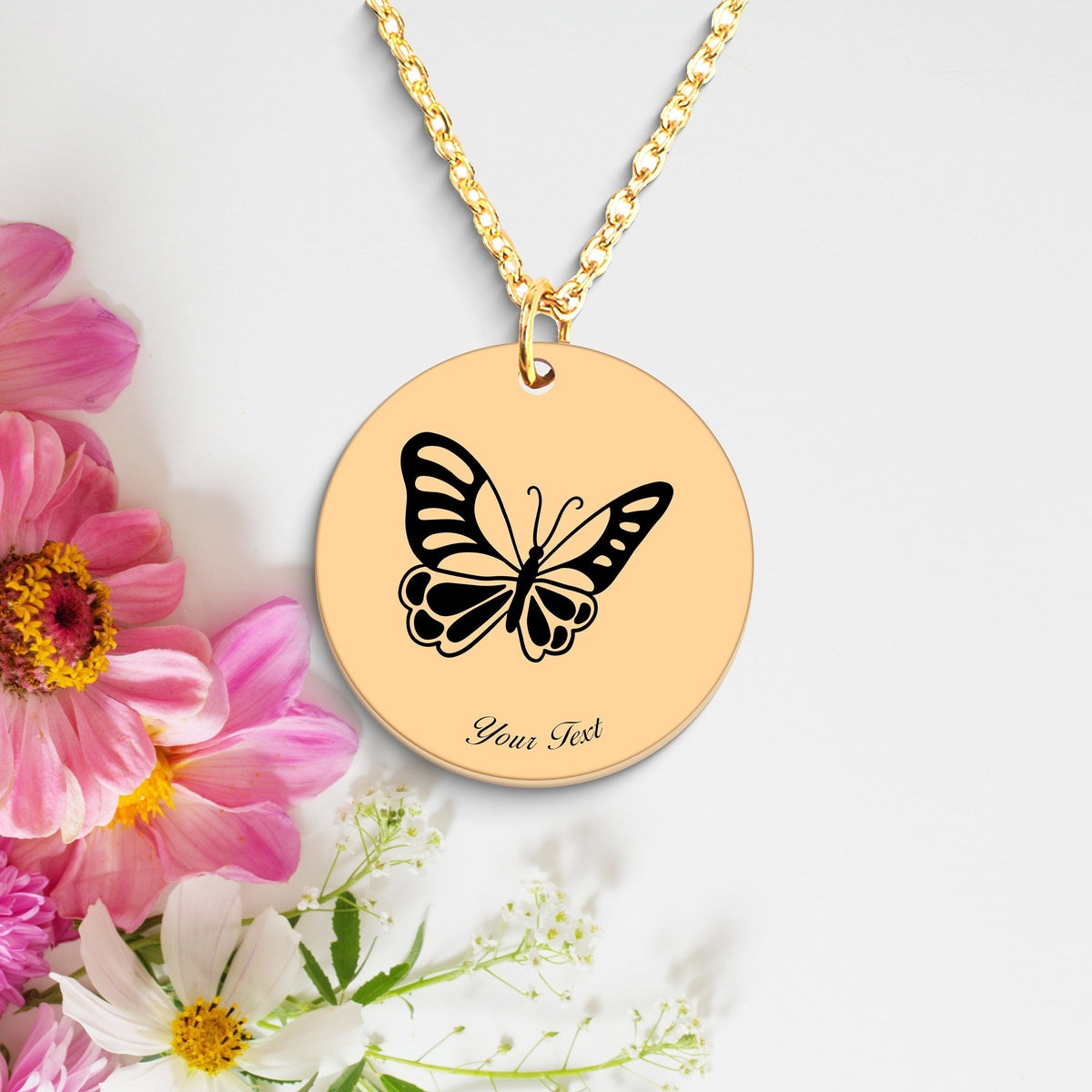 Butterfly Necklace, Your Name Necklace, Minimalist Necklace, Personalized Gift, Silver Necklace, Gift For Him Her