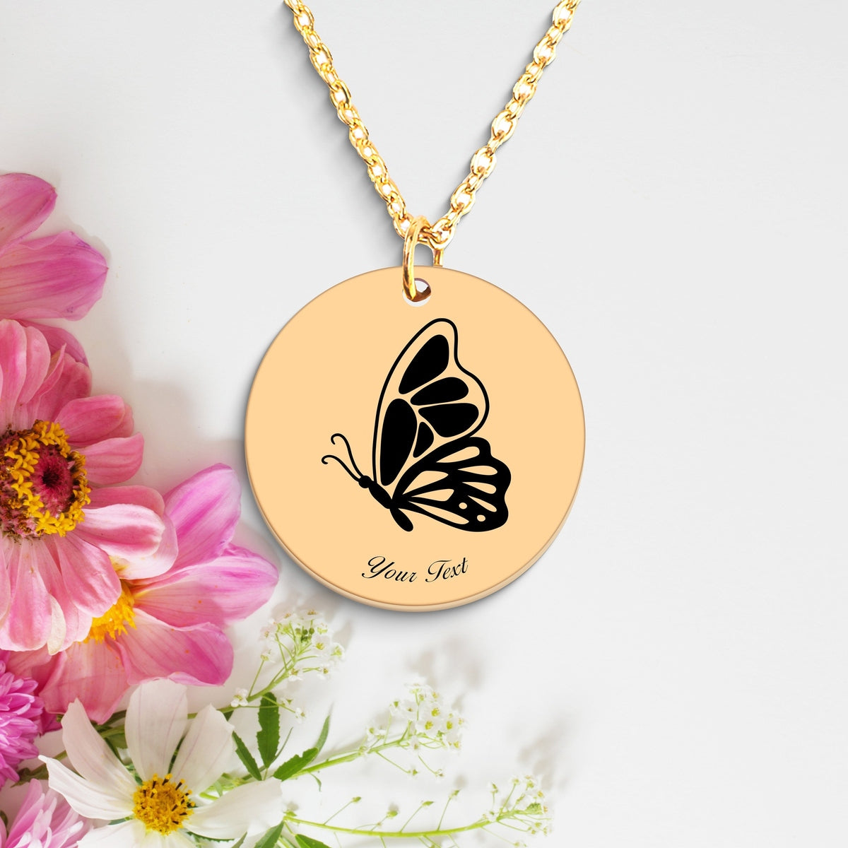 Butterfly Necklace, Your Name Necklace, Minimalist Necklace, Personalized Gift, Silver Necklace, Gift For Him Her