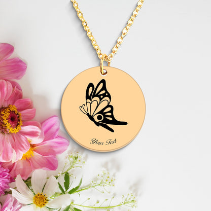 Butterfly Necklace, Your Name Necklace, Minimalist Necklace, Personalized Gift, Silver Necklace, Gift For Him Her